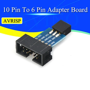 10Pin до 6PiN се Превърне в стандартна такса адаптер 10 Пин към 6 Пин За ATMEL STK500 AVRISP USBASP Конвертор на Интерфейс ISP AVR