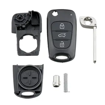 Нов Корпус за Дистанционен Ключ За Hyundai I20 I30, IX35 I35 Accent Kia Picanto Sportage K5 3 Бутона Панти Сгъваем Калъф За Ключ дистанционно