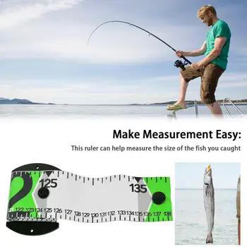 Водоустойчив Измервателна Линийка За Риба Точно Измерване на Лента За Риба PVC Риболовна Линия Измервателен Инструмент За Принадлежности на Риболовния Инструмент 138x5 см