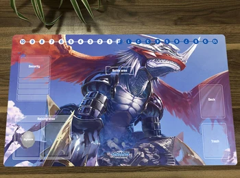 Digimon Duel Playmat Imperialdramon Търговски Card Слот Мат DTCG CCG Подложка За Мишка Настолен Мат TCG Игри Игра Мат С Чанта, Без да Зони