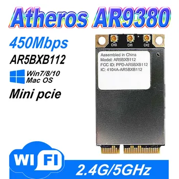 Atheros AR5BXB112 AR9380 за Жалба e mini PCI-E 450 Mbps Безжичен Двухдиапазонной половин мини-карта 2,4 G/ 5G