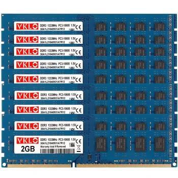 Универсална настолна памет PC3-10600U DIMM, комплект от 10 теми, 2 GB оперативна памет DDR3 1333 МГЦ2RX8 240 контакти, 1,5 В, НЕ е съвместима с ECC Intel и AMD