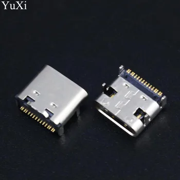 Yuxi 2 бр./лот USB конектор Тип C 3.1 Гнездовой конектор 16Pin SMD SMT Тип 4 Фиксирани крака ПОТОПЕТЕ Лентата Намотка