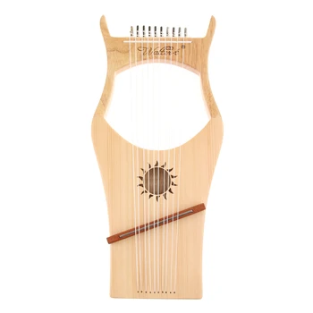 Tooyful Изискана 10 Низ Лира Арфа Harfe Arpa с Чанта За Съхранение на Ключове За Настройка на Струните Кърпа За Почистване на Струнен Инструмент