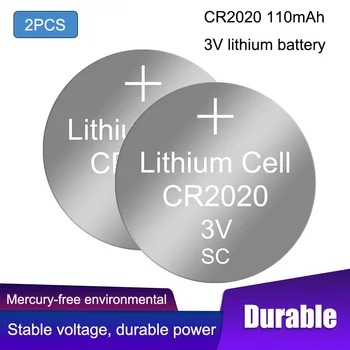 2 бр./лот CR2020 Бутон на батерия 3 В литиева батерия е подходяща за дистанционно управление/електронен брояч и така нататък