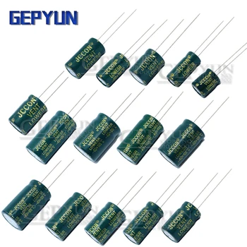 Алуминиев кондензатор Gepyun висока честота Ниско съпротивление esr 10 ~ 400 В 15 uf ~ 3300 icf 100 uf 220 icf 330 470 uf uf 680 1000 uf uf 2200 icf