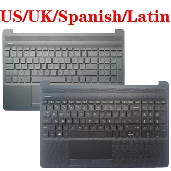 НОВАТА АМЕРИКАНСКА английска/British/Испанска Клавиатура за лаптоп SP/LA Latin за HP Pavilion 15-DW 15s-DU 15s-DY 250 G8 TPN-C139 с поставка за ръце