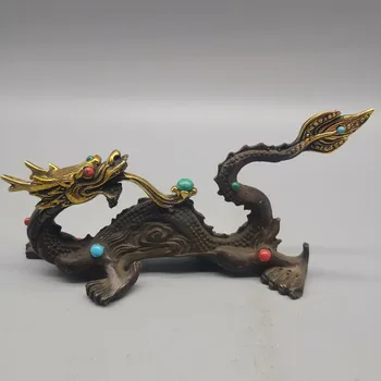 Безплатна Доставка Китай Разработка Бронзова Статуя На Дракон Дръжка Стелажи Метални Занаяти Декорация На Дома