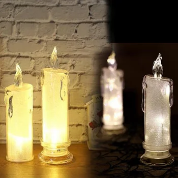 Led Беспламенная Свещ, Осветление На Открито, Декоративна Електрическа Свещ На Батерии, Рожден Ден, Сватбена Украса