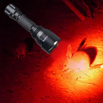 Професионален 625nm Червено Фенерче С 3 W XPE Led Червен Фенер за Нощно Виждане на Ловен Фенер За Къмпинг, Риболов