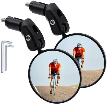 1 / 2 ЕЛЕМЕНТА 360 ° Гъвкаво Въртящо Куполна Огледало за Обратно виждане Велосипед МТВ Огледало за Обратно виждане Мотор Сгъваема HD Рефлектор Аксесоари За Велосипеди