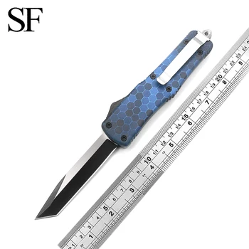 SF Открит Удобен Поле Многофункционален Ловен Нож с Двойно действие с 440 Остриета, дръжката е от цинково-алуминиева сплав, Кухненски Ножове за плодове