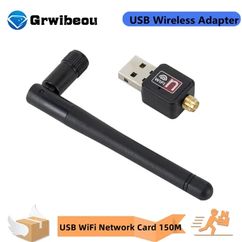 USB 2.0 WiFi Безжична Мрежова Карта на 150 М 802.11 b/g/n Мрежов Адаптер с въртяща се Антена за Преносими КОМПЮТРИ и Мини Wi-Fi Ключ