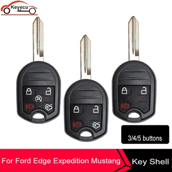 KEYECU 3/4/5 на бутоните на Дистанционното на Ключа на Автомобила Калъф За Ford Edge Explorer Ranger Windstar Expedition Mustang за Mazda