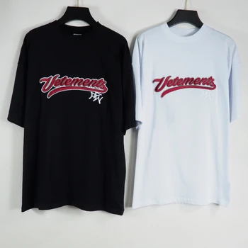 VTM Мъжка тениска High Street с кръгло деколте Мъжки дрехи Y2K Дамски Дрехи Свободен топ с къс ръкав