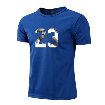 Нова Мода Тениска 23, Мъжки Популярната Спортна Тениска за Бягане с приятел, Бързосъхнеща Тениска на Окото