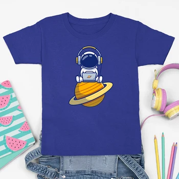 Лятна мода Детска тениска с космонавт за момчета 2022, Коледна тениска за момчета, Градинска Детски дрехи, Дрехи Големи Размери, Harajuku, от 2 до 12 години