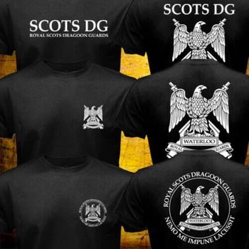 Шотландската гордост RSDG Кралската шотландската Драгунская гвардейская Конна тениска на Британската армия. Ежедневни тениски от 100% памук с Къс ръкав, Без топ