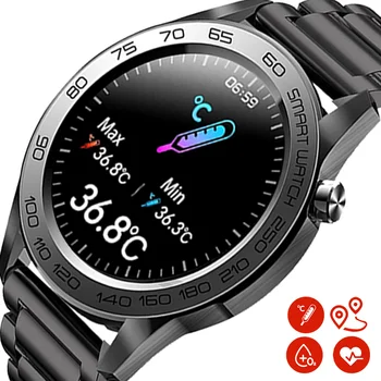 Смарт Часовници За Мъже GPS Запис на Песен Спорт Фитнес Тракер, Пълен Сензорен Температурен Монитор на Сърдечната Честота Умни Часовници За Huawei, Xiaomi