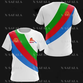 ЕРИТРЕЯ ЮЖНА АФРИКА Флаг на Страната 3D Печатна Благородна Лятна тениска с Кръгло деколте Мъжки Дамски Ежедневни Тениска-1