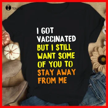 Имам Ваксинирани Смешно Ваксина Хумор Шега Социално Дистанциране Тениска