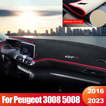 За Peugeot 3008 5008 GT Hybrid 2016 2017 2018 2019 2020 2021 2022 2023 Таблото на Автомобила сенника на Кутията Нескользящий Мат Аксесоари