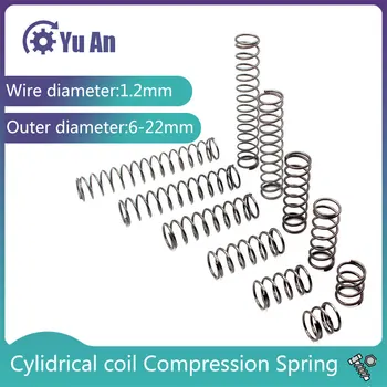 Цилиндрична спирална пружина компресия, Y-образен возвратная пружина ротор, благородна 65-миллиметровая пружина стомана, диаметър 1,2 мм