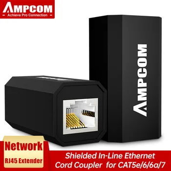 AMPCOM RJ-45 Конектор 8P8C Женски удължителен кабел ethernet жак Адаптер вграден Ethernet Кабел Cat7/Cat6/Cat5e