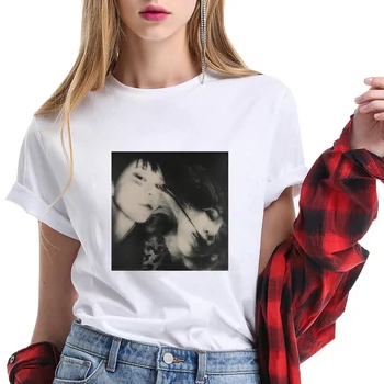 Лятна Дамска Тениска Horrie Снимка с Къс Ръкав, Ежедневни Готина Градинска риза Унисекс, широки Дрехи, Размер XS-4XL