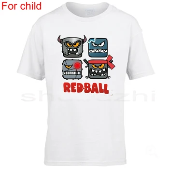Забавна детска тениска, на новост, тениска за момчета, Червена Топка, Фланелка с 4-ма членове на Екипажа, брандираната тениска за момичета, лятна модна тениска на рожден ден