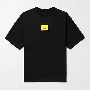 Мъжка Луксозна Марка Тениска на AC Studios Smile С Бродирани Логото на Памучен Мъжка Тениска Градинска Мода С Къс Ръкав в Свободна Дизайнерска Тениска