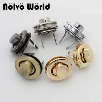 Nolvo World 2-10 броя 7 цвята 26 * 22 мм кръгъл малък замък за чанти с превръщането брава, обков за чанти