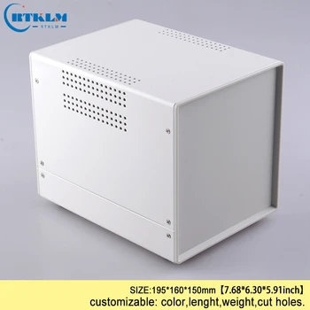 Iron инструментален корпус сам електронна разпределителните скоростната жп метална кутия за електронното проекта захранване корпус 195*160*150 мм