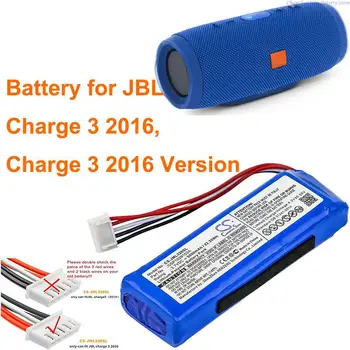 Батерия Cameron Sino 6000 mah GSP1029102A за JBL Charge 3 2016, моля, проверете местоположението на 2 червени жици на стария си акумулатор