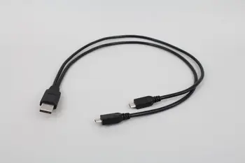 Двойна кабел за пренос на данни USB кабел женски мъжки и 2 Микро USB сплитер за зареждане 2 за вашия телефон Android