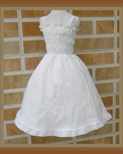 G10-085 детска играчка bjd/sd/msd куклен панта/смола/твърди 1/3 куклен подпори, Аксесоари, облекло Бяло нощно рокля на подтяжках 1 бр.