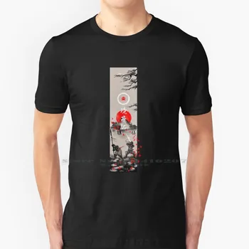 Тениска Светия Ukiyo - E от 100% чист памук Ghost Of Tsushima Светия Джин Сакаи Цусима Япония верен привърженик на бушидо Меч Катана Продължава Търтей