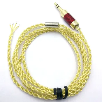RY-c15 1,2 м DIY Взаимозаменяеми Кабел 3.5 мм Посеребренный Обновен Тел, 4-жилен кабел За Ремонт на DIY Hi-FI кабел за слушалки