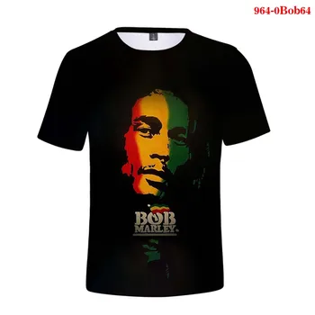 Модерна 3d тениска Bob Marley, Мъжка Лятна Нова Ежедневни тениска, Мъжки Дрехи, Големи Върхове в стил хип-хоп, Bob Marley, Унисекс, Градинска облекло