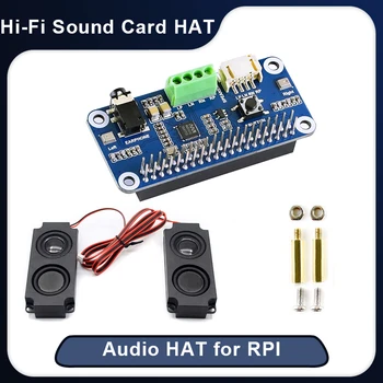 Raspberry Pi 4 Hi-Fi Звукова карта HAT WM8960 Стерео Кодиране Декодиране на Високоговорители за възпроизвеждане на музика Безплатно за RPI 4B 3Б + 3Б Zero