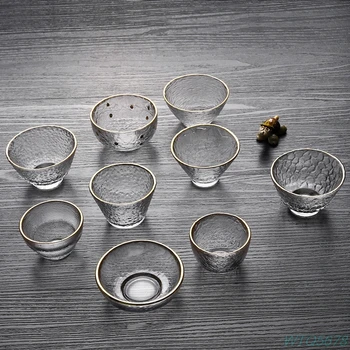 Малка Чаена Чаша Ръчна изработка от Чеканного Стъкло в японски стил, Чашка За Саке, Чаена Стъклена Чаша
