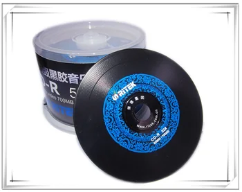 Търговия на едро с 5 диска A + Ri-степенен Бланка с печат 52x700 MB Black / Blue CD-R