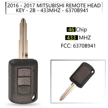 CN011028 2 Бутона за Смяна на ключ Дистанционно 433 Mhz За 2016-2017 Mitsubishi Mirage ASX, Outlander J166E PCF7961 MIT11R 6370B941