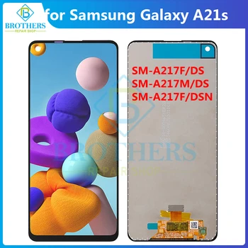 Оригинални LCD дисплей за Samsung Galaxy A21s A217 LCD дисплей за SM-A217F/DS SSM-A217F/DSN SM-A217M/DS Докосване екрана Дигитайзер
