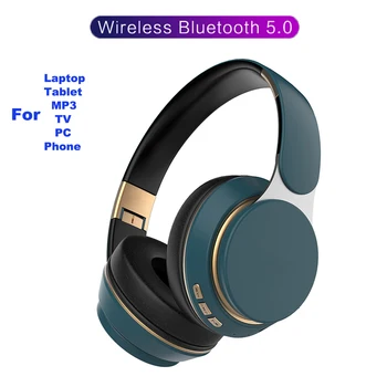 Безжични Слушалки Bluetooth 5,0 Музикални Слушалки с микрофон Сгъваеми Бас Стерео Слушалки Каска с Микрофон за Телефон, PC, TV Таблет PS4