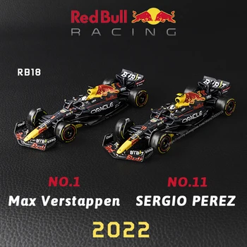 Bburago 1:43 2022 F1 Red Bull Racing RB18 1 # Ферстаппен 11 # Перес състезателна модел на симулация модел на превозното средство колекция играчки от сплав