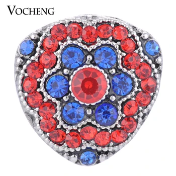 Vocheng Джинджифил Бутон 18 мм 3 Цвята Bling Кристал Цвете Сменяеми Бижута Vn-1298