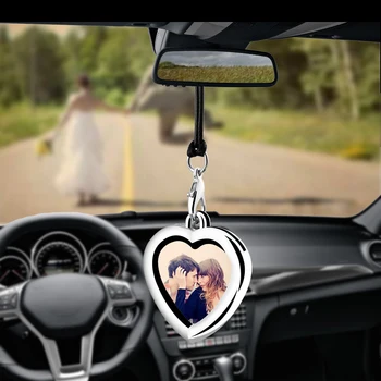Творчески Автомобил Висулка Frame Auto Украса На Интериора На Огледалото За Обратно Виждане Украса На Любовта На Семейството На Момичето Приятели, Снимки На Автомобили Подаръци