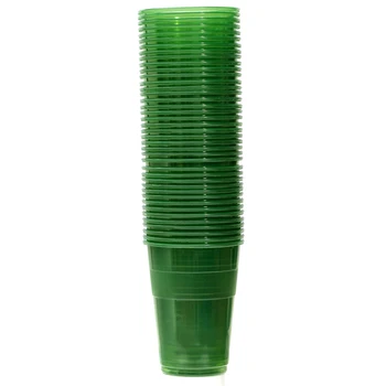 Промоция - Сватбени аксесоари за партита, 9 мл / 250 мл, Зелен Удароустойчив пластмасова чаша, 40 бр./опаковане.