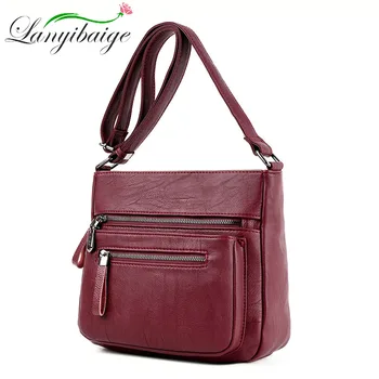 Дамски Дизайнерски Луксозна чанта 2022, Модерни, висококачествени чанти от мека кожа, Дамска чанта с множество джобове, Чанти-Месинджър на рамото